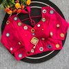 Navratri Special Pure Roman Silk Mirror Work Blouse